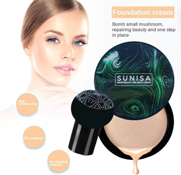 Sunisa Foundation Base Waterproof Mushroom Head Air Cushion Bb Cream Nude Liquid Foundations Cc Cream - H&A Accessorize