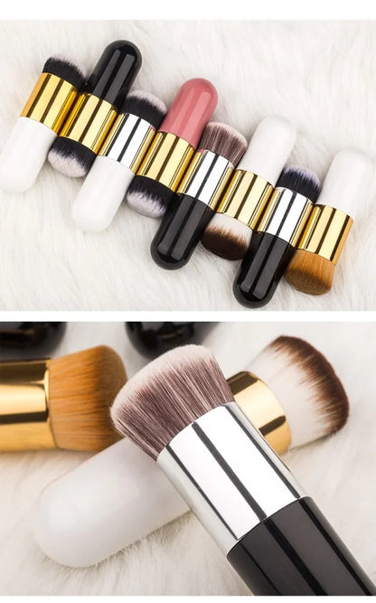 Chubby Pier Foundation Brush Flat Cream Makeup Brushes Professional Cosmetic Makeup Brush – 1 Pcs - H&A Accessorize