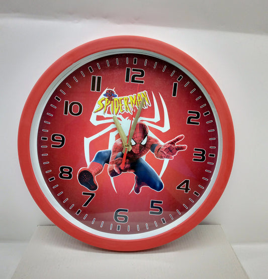 Spider-man Cartoon Wall Clock For Kids - H&A Accessorize