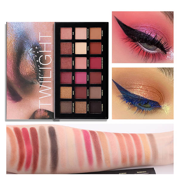 18 Color Miss Rose Twilight Dusk Palette Matte And Shimmer Eye Shadow - H&A Accessorize
