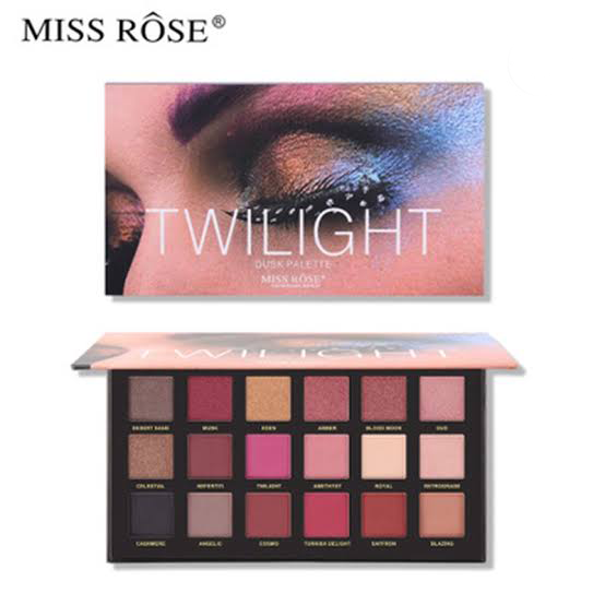 18 Color Miss Rose Twilight Dusk Palette Matte And Shimmer Eye Shadow - H&A Accessorize