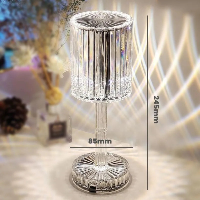Diamond Table Lamp Crystal Touch Control Color Changing Light Romantic Bar Atmosphere Lamp Acrylic Usb Rechargeable Night Light Rgb 16 Colours - H&A Accessorize