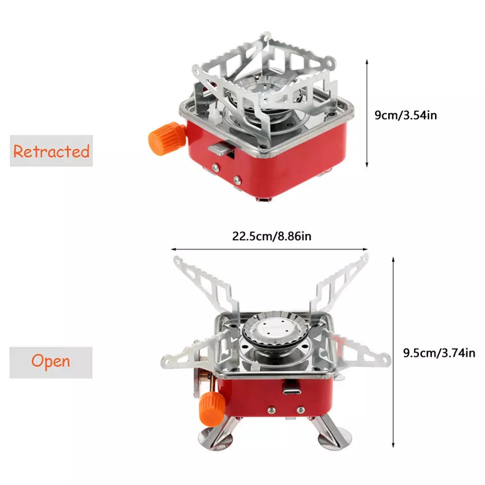 Portable Cooking Gas Stove Light Weight And Metal Body For Outdoor Camping, Picnic And Hiking Usage Cooking Gas Burners - H&A Accessorize