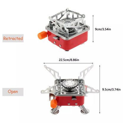 Portable Cooking Gas Stove Light Weight And Metal Body For Outdoor Camping, Picnic And Hiking Usage Cooking Gas Burners - H&A Accessorize