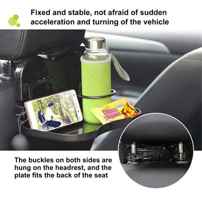 Multifunctional Easy To Install Foldable Car Travel Dining Tray - H&A Accessorize