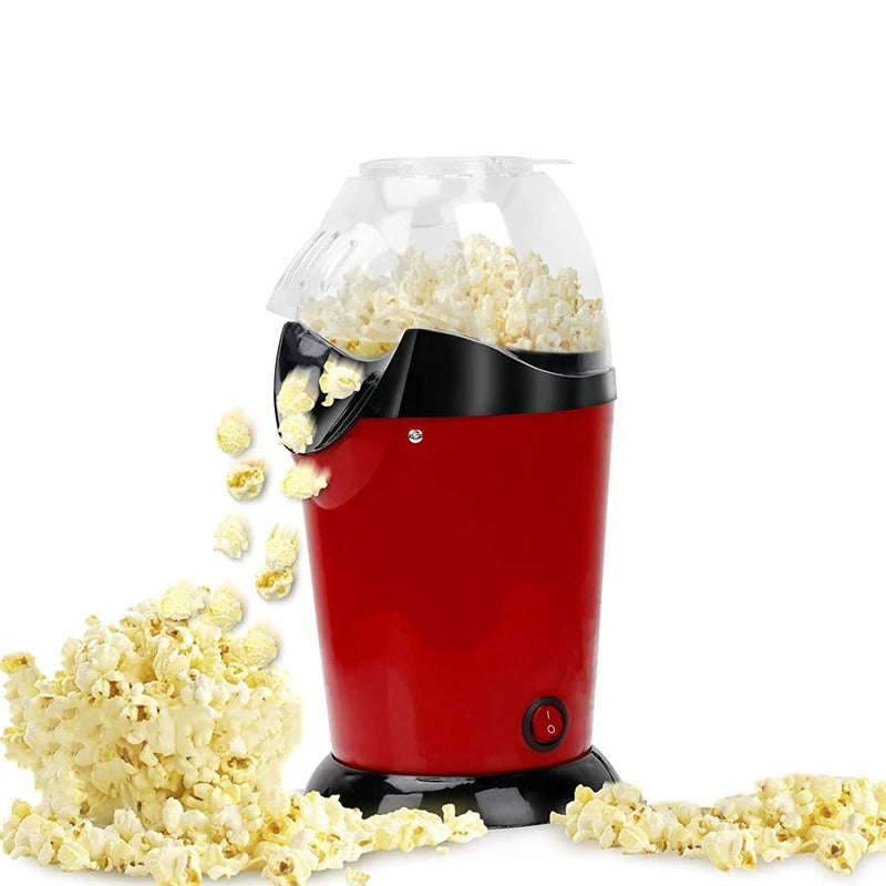 Popcorn Maker Hot Air Popcorn Popper 1200W With Measuring Cup Oil Free Home Party Corn Machine - H&A Accessorize
