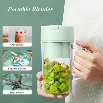 2 In 1 Mini Portable USB Rechargeable High Quality 6 Blades Crusher Juicer - H&A Accessorize