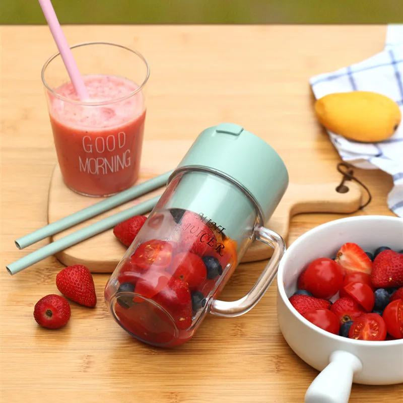 1pc 380ml Portable Electric Juicer Cup, Usb Rechargeable Mini Blender For  Four Seasons Kitchen, Cooking & Juicing