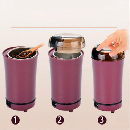 Mini Electric Coffee Grinder Powerful Cafe Grass Nut Herbs Grain Pepper Spices Flour Mill Coffee Beans Grinder - H&A Accessorize