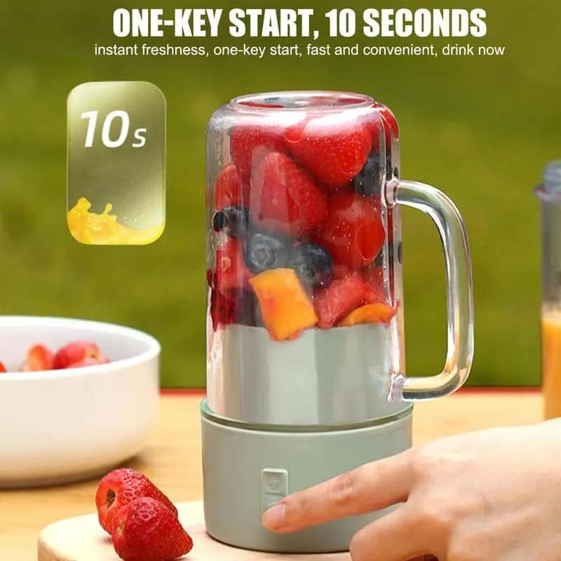 2 In 1 Mini Portable USB Rechargeable High Quality 6 Blades Crusher Juicer - H&A Accessorize