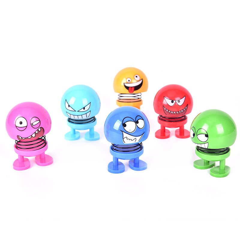 Cute Funny Shaking Head Dolls Spring Bouncing Car Pendant Doll Car Decoration Funny Toys - H&A Accessorize